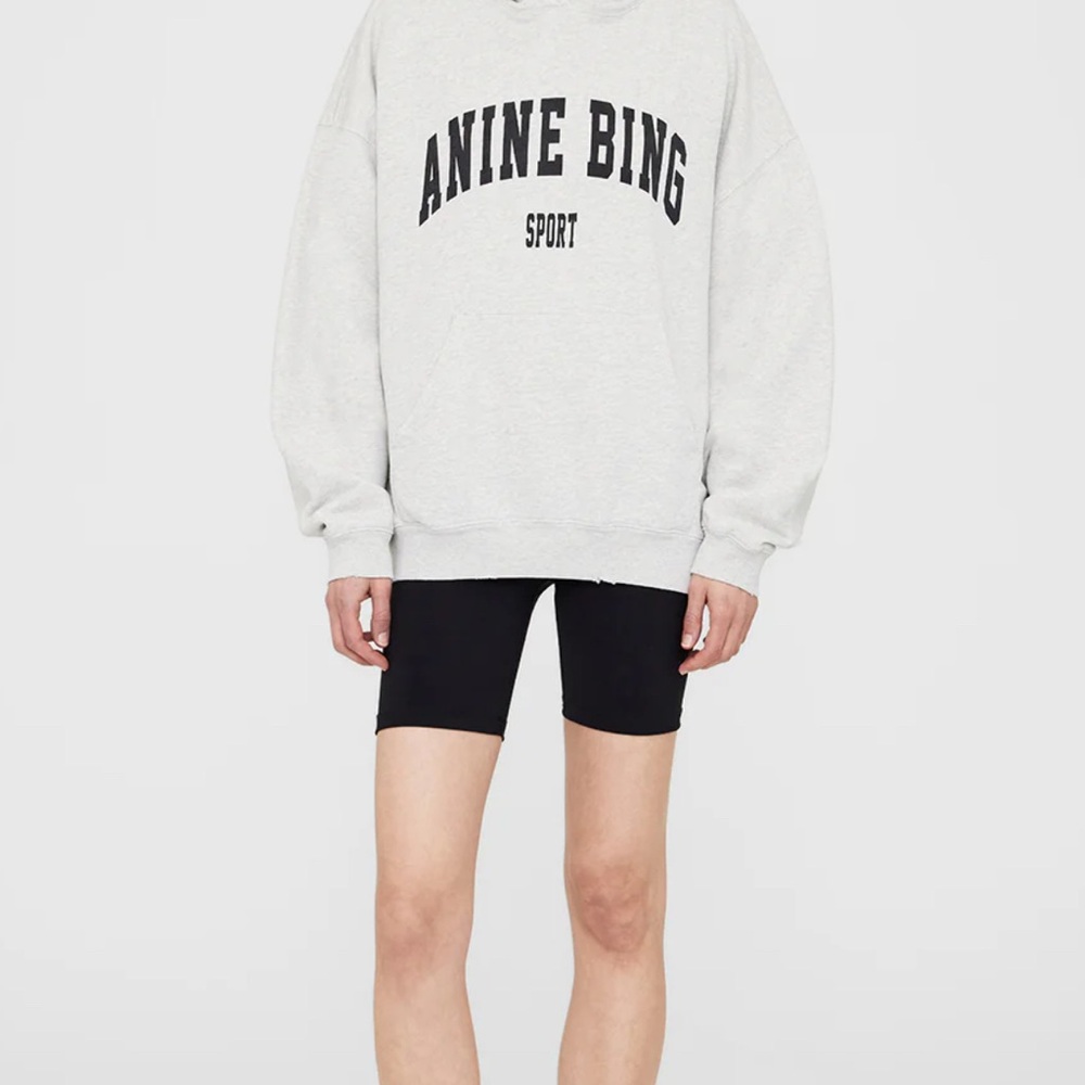 Anine Bing Sport Light Gray Hoodie